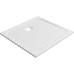 Cadita dus Easy, antiderapanta, patrata, compozit rasina minerala, 80 x 80 cm, alb mat