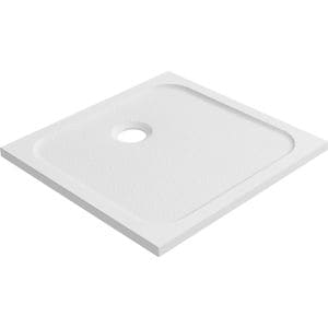 Cadita dus Easy, antiderapanta, patrata, compozit rasina minerala, 70 x 70 cm, alb 