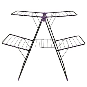 Uscator de rufe metalic Genius Dublu Maestro ERTONE G95U, 130x60x123cm, 6 randuri de suport, pliabil, sustine 20 Kg