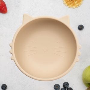 Bol din silicon, AppeKids - Kitty I - Bubble Beige