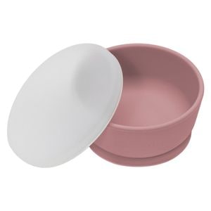 Bol din silicon cu capac, AppeKids - Old Rose