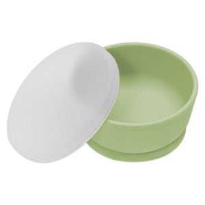 Bol din silicon cu capac, AppeKids - Raw Green