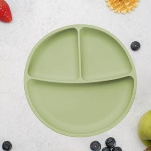 Farfurie din silicon cu ventuza, AppeKids - Raw Green
