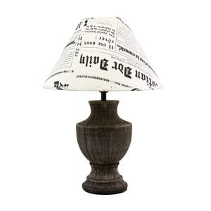 Veioza Ceramica Newspaper, 40cm, Alb