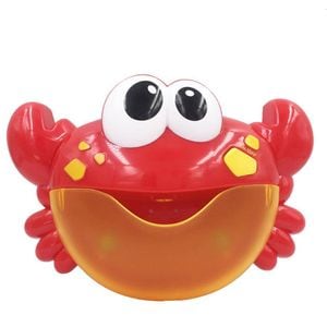 Jucarie interactiva muzicala de baie cu baloane de sapun, cu ventuze, crab, rosu, 18+luni, buz