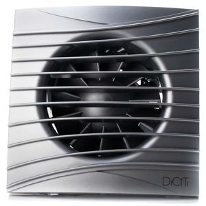 Ventilator baie SILENT 5C, Super Silent, Clapeta antiretur, Motor Long Life 40000h, Debit 180mc/h, 125mm, GRAY METAL