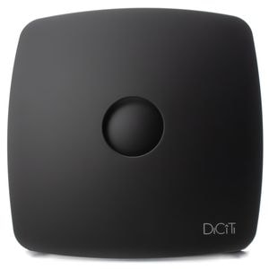 Ventilator de baie Rio 4C Matt Black Debit 100 m3/h, Diametru 98, Clapeta antiretur, Matt Black