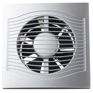 Ventilator baie SLIM 5C 125, Super Silent, Clapeta antiretur, Garantie 5 ani, Motor Long Life 40000h, Debit 140mc/h, Gray Metal