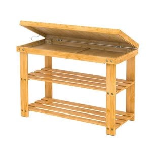 Pantofar tip banca incaltaminte din bambus 70x28x48 cm, LEXI