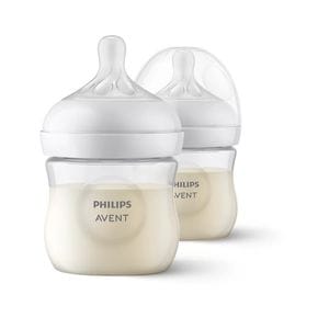 Biberon anticolici Philips Avent, Natural Response, 125 ml, 0 luni+, 2 bucati, Alb