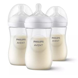 Biberon anticolici Philips Avent, Natural Response, 260 ml, 1 luni+, 3 bucati, Alb