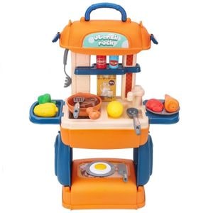 Set de bucatarie multifunctional 3 in 1DacEnergy, realizat din plastic ABS,portabil,jocde rol, joc imaginativ, stimularesenzoriala,31 de accesorii,multicolor