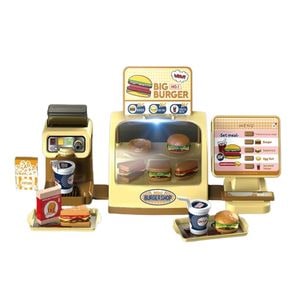 Setjoc de rolDacEnergy, casa de marcat, aparat cafea, hamburger fastfood, cu sunet,joc imaginativ si de dezvoltare a abilitatilor,30 x 15 x 20 cm, 25 de bucati