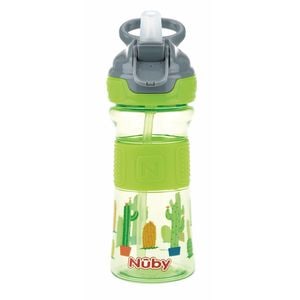 Cana sport Nuby, Cu pai moale si pliabil, Din materialul ecologic tritan, Rezistenta, 360 ml, 3+ ani, Verde