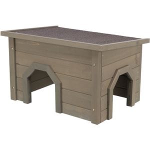 Casuta Pentru Rozatoare, Trixie, 50x30x37 cm, Gri-Verzui, 62397