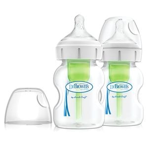 Pachet biberoane Anti-Colici cu Gat Larg PP,150 ml. "Options Plus" (2 pack)