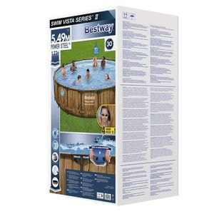 Piscina cu cadru BESTWAY 56977, pompa de filtru inclus, 549 x 122 cm