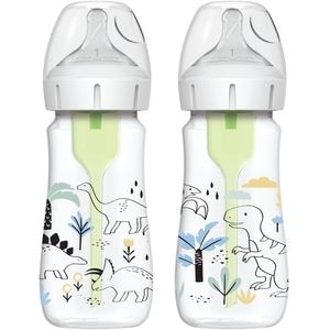 Biberon Anti-Colici cu Gat Larg PP,270 ml. "Options Plus" design baieti (BPA free) (2 pack)