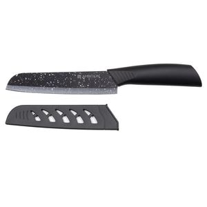 Cutit santoku AMBITION Skiv, 15cm, negru, lama ceramica 
