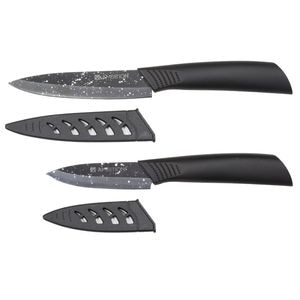 Set cutite AMBITION Skiv, 2 piese, negru, lama ceramica 