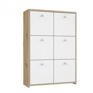 Comoda Tisa, 77 x 112 x 29 cm, alb-sonoma