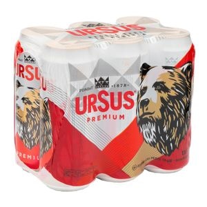 Bere blonda Ursus Premium bax 0.5L x 6 doze