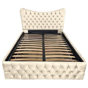 Pat tapitat cu somiera Beds Place, Cairo Premium, bej 020, 200x200 cm, H150