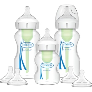 Starter Kit biberoane anticolici Options Plus Dr. Brown's, gat larg, polipropilena