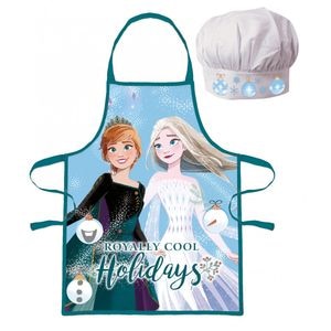Set sort si boneta bucatar, copii, Model Disney Frozen, Multicolor