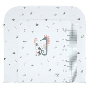 Saltea de infasat cu trei margini BEBE-JOU Ocean Vibes, 72x77 cm, alb-verde