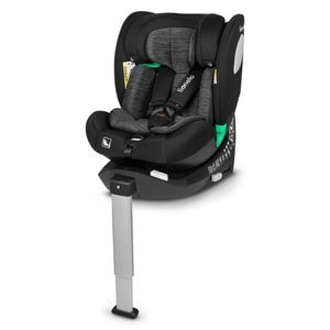Scaun auto, Lionelo, i-Size Braam, 0-36 Kg, 40-150 cm, Isofix, Picior de fixare, Protectie laterala, Rotire 360 grade, Conform cu R129, Negru
