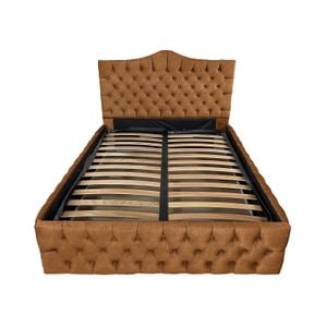 Pat tapitat cu somiera Beds Place, Tudor, Premium aramiu 080, 160x200 cm, H115