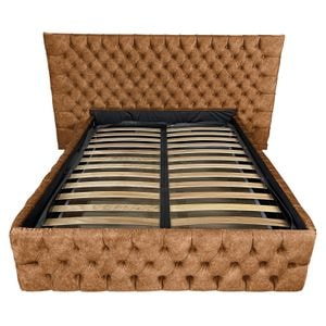 Pat tapitat cu somiera Beds Place, Cyntia wide Premium, aramiu 080, 140x200 cm, H150