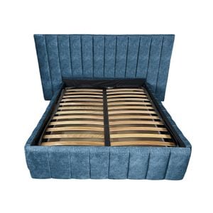 Pat dublu cu somiera, Beds Place, Diego Premium, bleumarin 140, 160x200 cm, H140