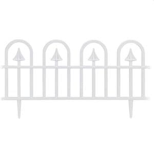 Gardulet pentru gradina, 60x31 cm, 4 segmente, posibilitate imbinare, PVC alb