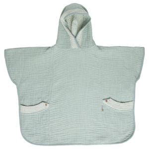 Poncho pentru copii, BEBE-JOU Pure Cotton Green, din bumbac, 0,5-2 ani, Verde
