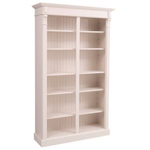 Biblioteca Directoire, lemn masiv, 120 x 39 x 197 cm, crem