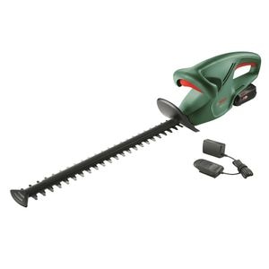 Foarfeca pentru tuns gard viu, acumulator Li-Ion 2 Ah, 18 V, sistem Anti-Blocking, lungimea cutitelor de 45 cm