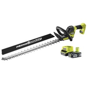 Foarfeca electrica pentru tuns gard viu Ryobi, lama din otel, 60 cm, maner ergonomoc, cu acumulator 2.5 Ah