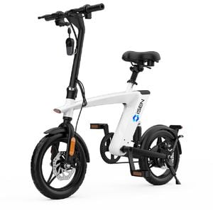 Bicicleta electrica iSEN H1 Flying Fish Alb, 250W, 22NM, Rulare full electric sau asistata, 25km/h, IPX4, Baterie detasabila 10Ah
