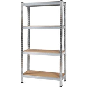 Raft metalic pentru depozitare, PROCART, structura 4 nivele, sarcina per raft 175 kg, 150x75x30 cm