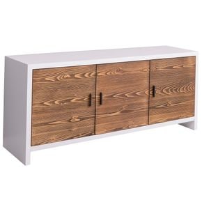 Comoda living Rustic Haven, lemn, 180 x 50 x 78 cm, alb-maro