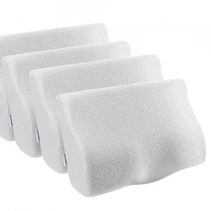 Set 4 perne SUPORTO cu suport cervical din spuma cu memorie, pentru copii 12-16 ani, 50x30 cm, cu perforatii