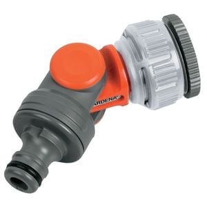 Conector furtun Gardena, confectionat din plastic, 1/2 - 1 inch, unghiular