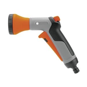 Pistol de stropit Gardena, pentru udarea plantelor in ghiveci si a zonelor individuale din gradina, declansator on/off, debit reglabil