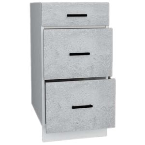 Corp inferior bucatarie Sani Glamur, MDF, 40 x 48 x 82 cm, gri