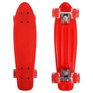 Penny Board Cu Lumini In Roti, rosu