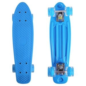 Penny Board Cu Lumini In Roti, bleu