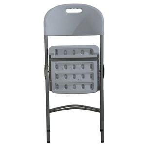 Scaun pliabil de exterior pentru terasa, camping, gradina, abs, gri, 84x37x50 LEXI