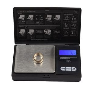 Cantar digital de buzunar IdeallStore, Special Weight, afisaj LCD, protectie plastic, 13 cm, 200g maxim, negru
